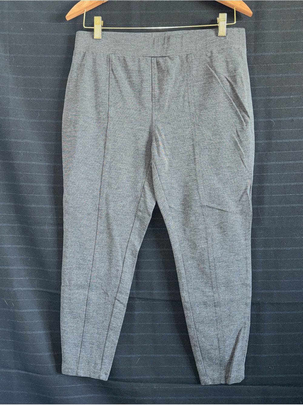 STYLE & CO womens pencil seam front ponte dress pants size PL gray pull on taper